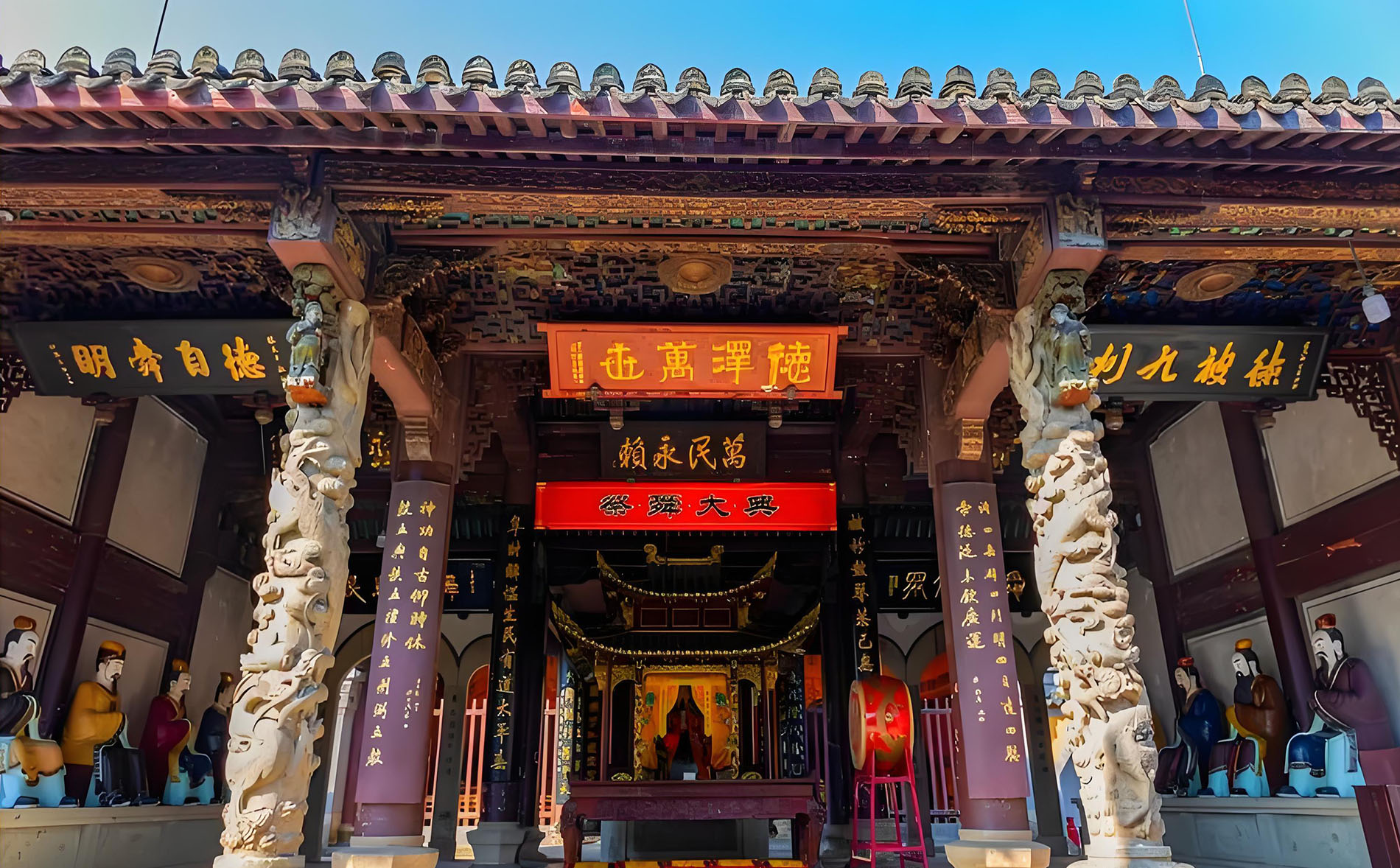 越城区红木牌匾定制：寺庙宗祠,园林景观,创意招牌,抱柱对联